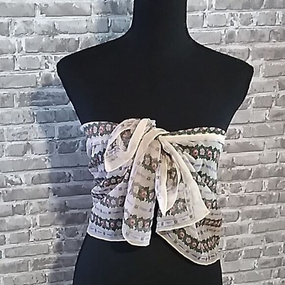 Echo sheer cottagecore retro scarf - Picture 7 of 9